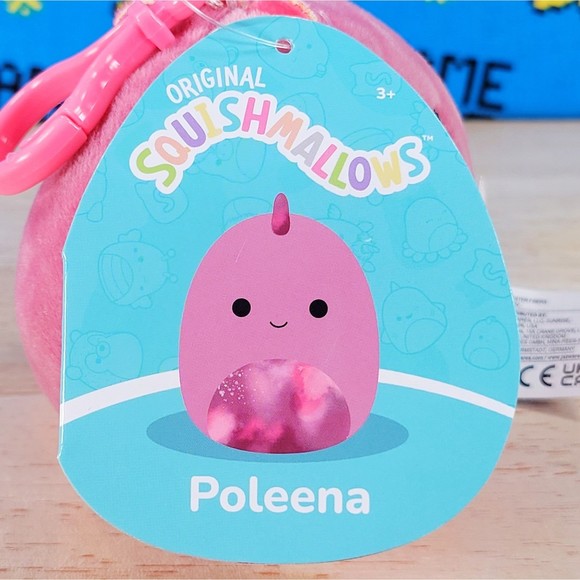 Squishmallow Poleena the Dinosaur 3" Clip UltraSoft Stuffed Dino Toy Plush NWT - Picture 10 of 12